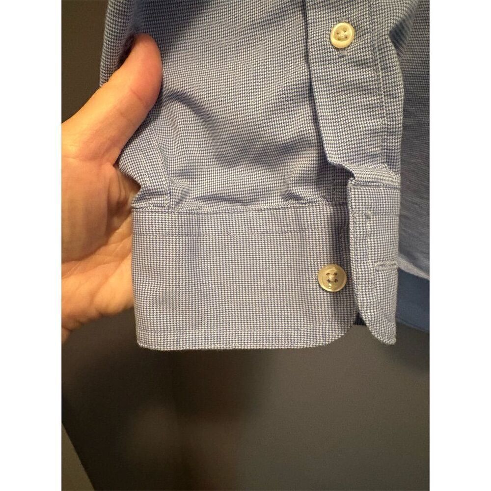 Chaps Men's L Blue  Stretch Button-Up Shirt Long Sleeve Casual - Picture 4 of 8